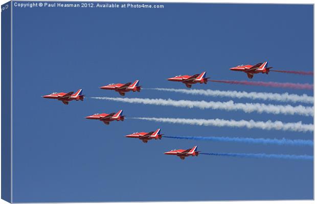 The Red Arrows Display Canvas Print by P H