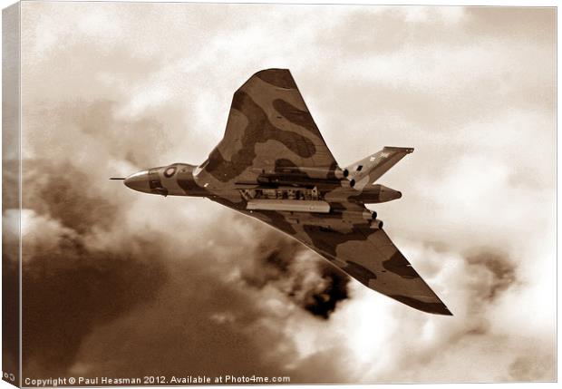 Vulcan bomber XH558 Canvas Print by P H