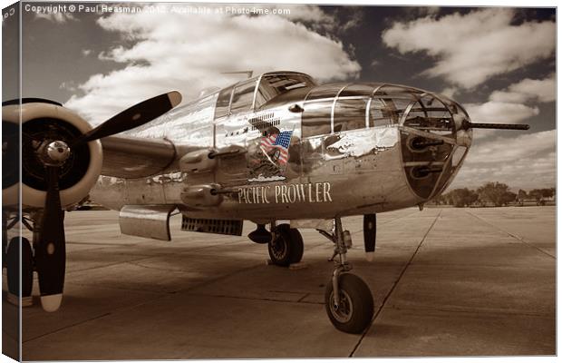 B25 Pacific Prowler Canvas Print by P H