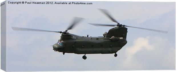 Chinook Flypast Canvas Print by P H
