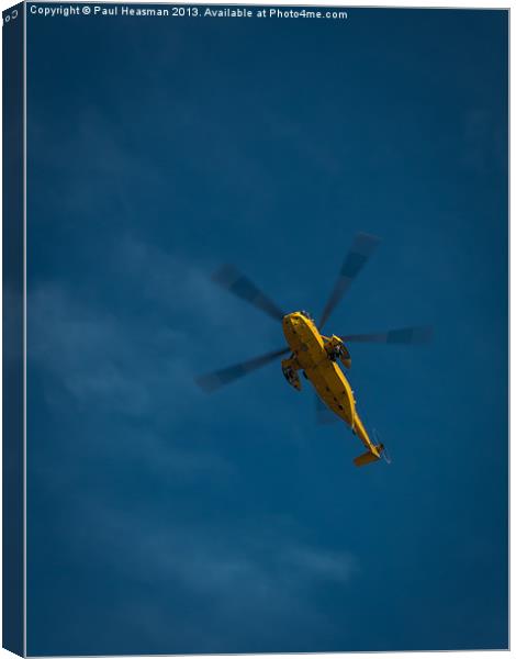 Sea King Rescue Helicopter Canvas Print by P H