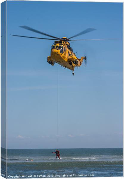 Sea King and survivor Canvas Print by P H