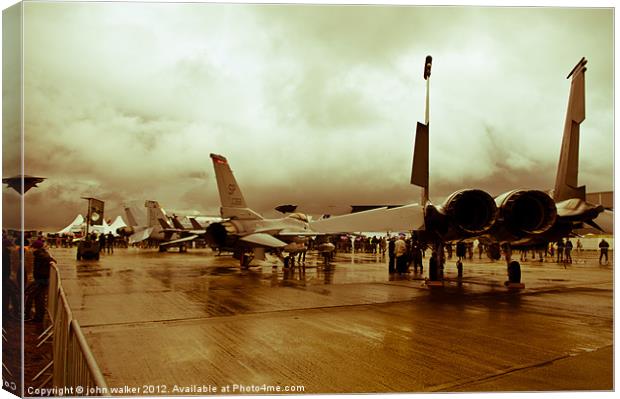 American Fighter Jets Canvas Print by john walker