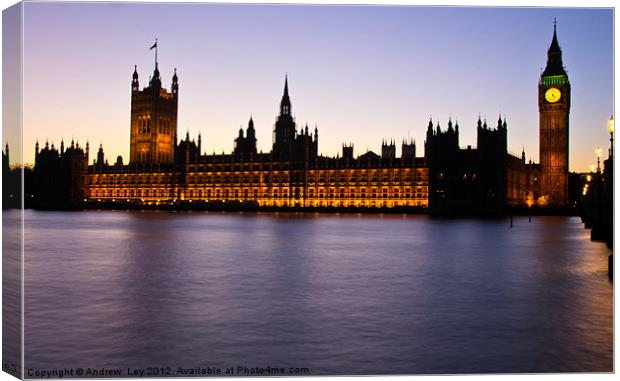 Houses of Parliament Canvas Print by Andrew Ley