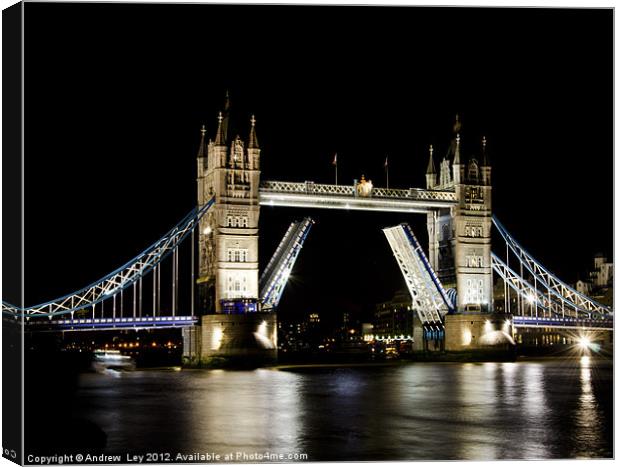 Tower Bridge Open Canvas Print by Andrew Ley