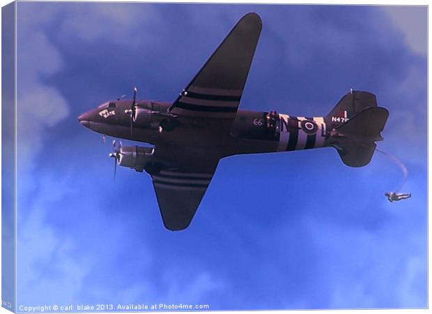 dakota c-47 Canvas Print by carl blake