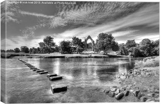 Bolton Abbey Canvas Print by nick hirst