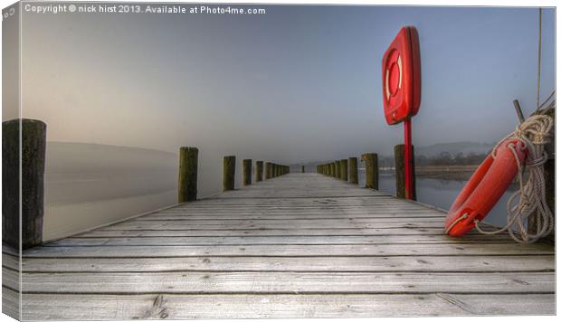 Jetty at Coniston HDR Canvas Print by nick hirst