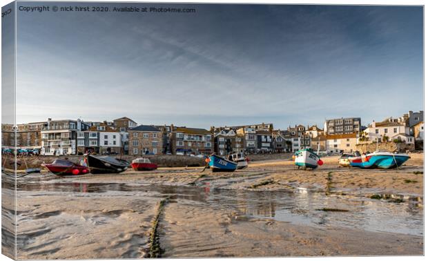 St Ives Harbour Canvas Print by nick hirst