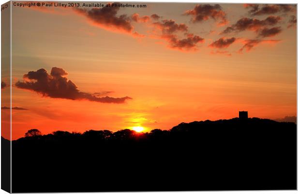 Majestic Sunset Over Coastal Village Canvas Print by Digitalshot Photography