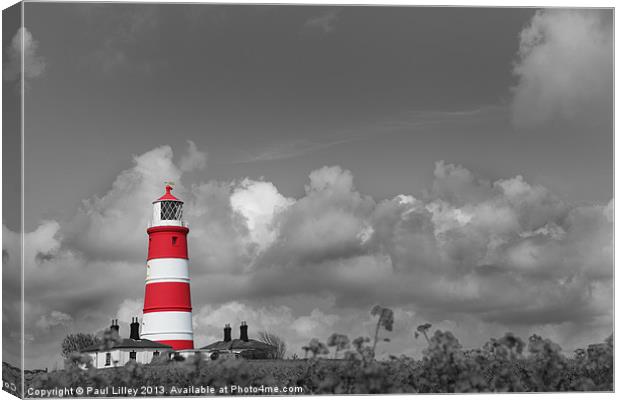 Happisburgh Lighthouse with a difference. Canvas Print by Digitalshot Photography