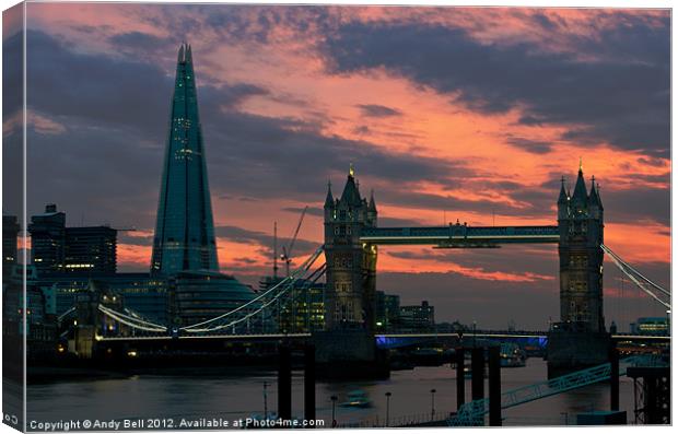 Tower Bridge Sunset Canvas Print by Andy Bell