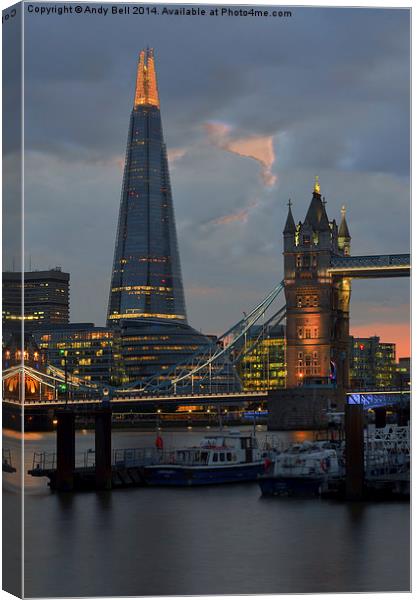  The Shard and Tower Bridge Canvas Print by Andy Bell