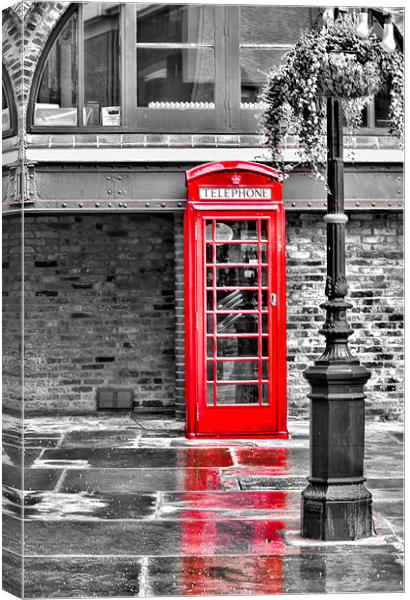 red box Phone case Canvas Print by pixelviii Photography