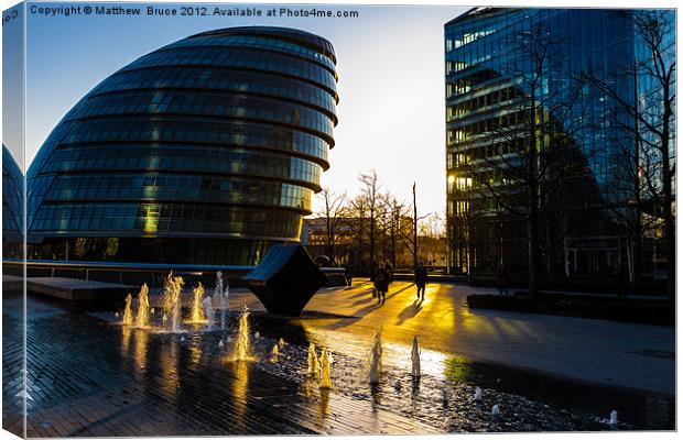 Early morning at City Hall Canvas Print by Matthew Bruce