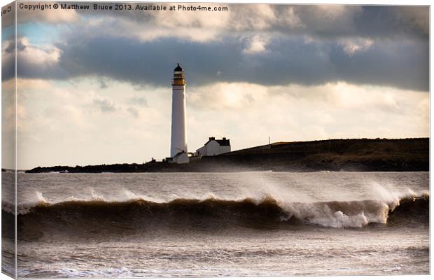 East Coast Lighthouse in Scotland Canvas Print by Matthew Bruce