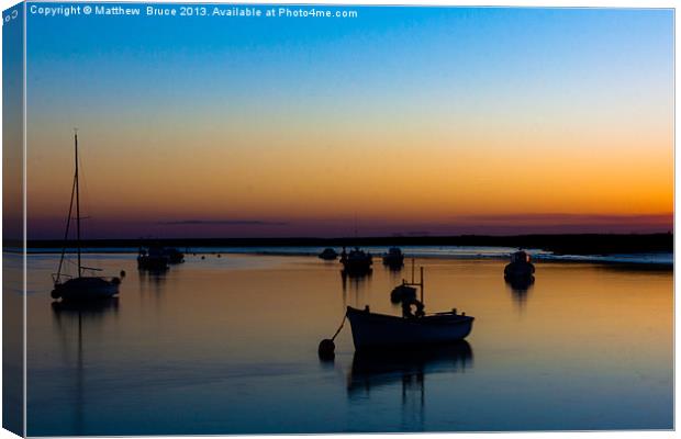 Dusky tranquility Canvas Print by Matthew Bruce