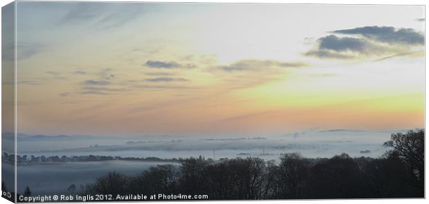 Spring Dawn Over Dumfries Canvas Print by Rob Inglis