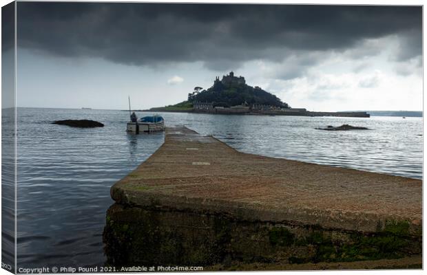 St Michael's Mount - view from the mainland Canvas Print by Philip Pound