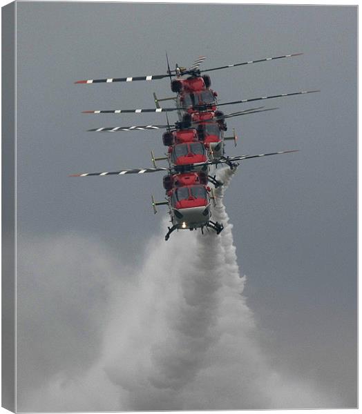 Display Team Helicopters Canvas Print by Philip Pound