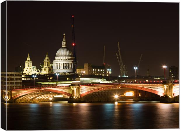 St Pauls Cathedral at Night Canvas Print by Philip Pound