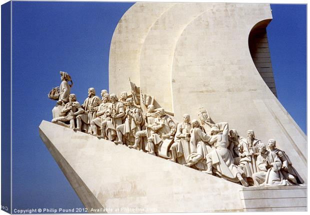 Discoverers Monument in Lisbon Canvas Print by Philip Pound