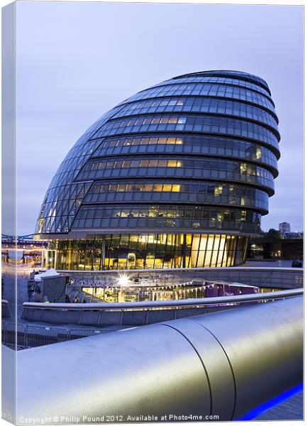 City Hall London Canvas Print by Philip Pound