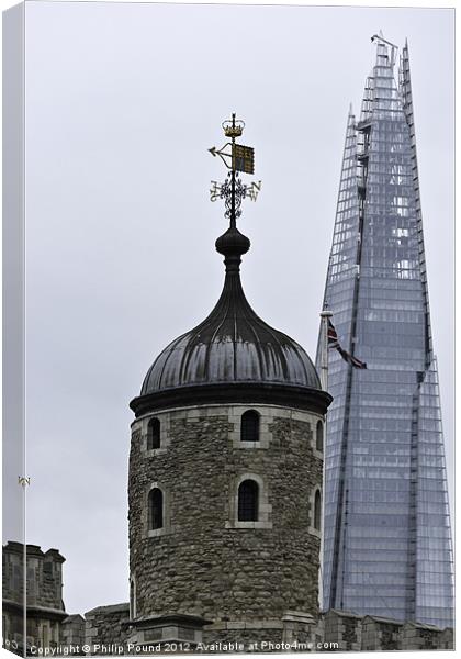 Twin Towers - Old & New Canvas Print by Philip Pound