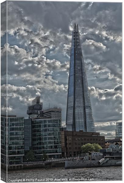 The Shard at London Bridge Canvas Print by Philip Pound