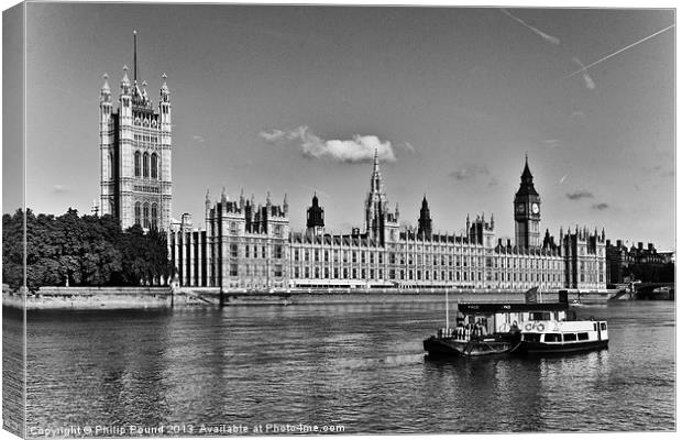 Houses of Parliament London Canvas Print by Philip Pound