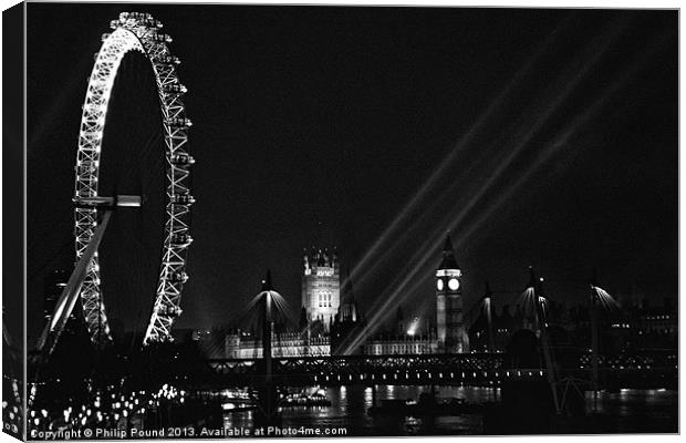 London Westminster Night Canvas Print by Philip Pound