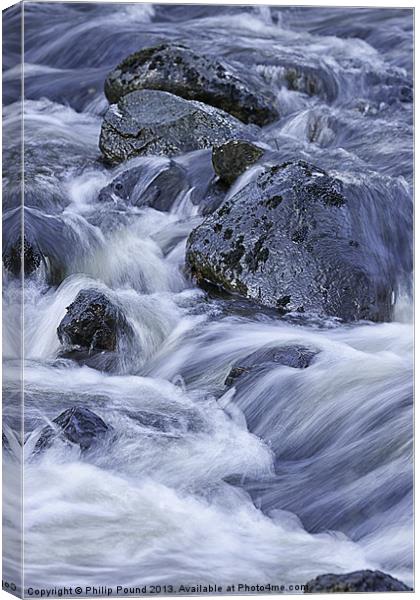 Silky White Water Canvas Print by Philip Pound