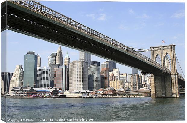 Brooklyn Bridge New York USA Canvas Print by Philip Pound