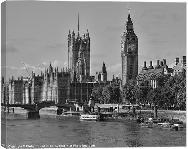 Big Ben London Westminster Canvas Print by Philip Pound