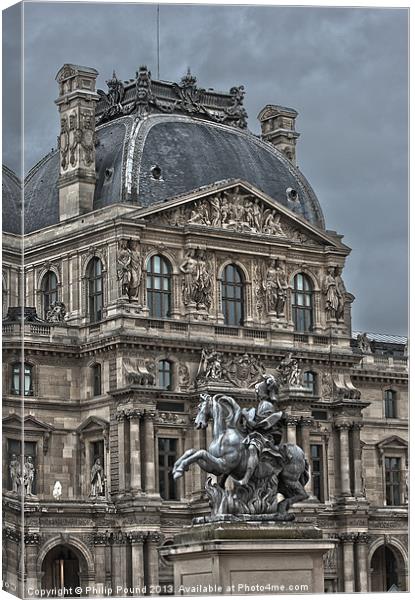Louvre Museum Paris in France Canvas Print by Philip Pound