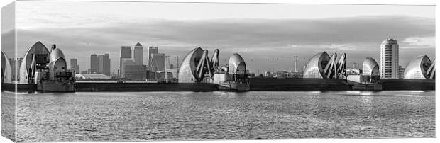 Thames Tidal Barrier in London Canvas Print by Philip Pound