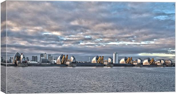 London Thames Barrier Canvas Print by Philip Pound