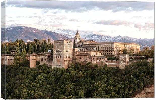 Alhambra Palace in Granada Spain Canvas Print by Philip Pound
