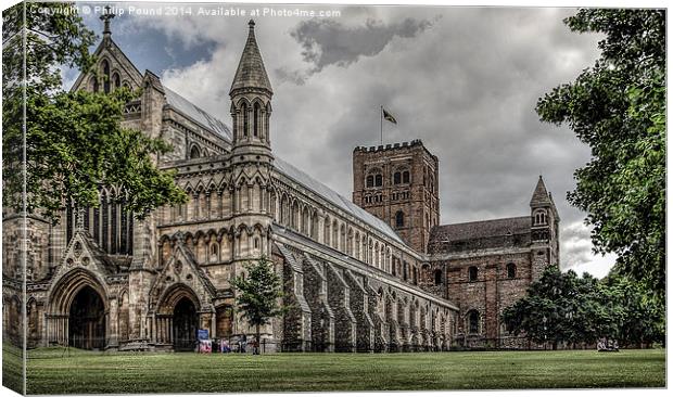 St Albans Cathedral Canvas Print by Philip Pound