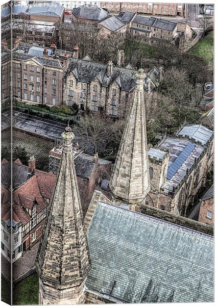 View of Durham Cathedral Roof Canvas Print by Philip Pound
