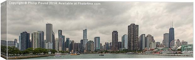  Chicago City Skyline Canvas Print by Philip Pound