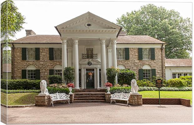  Graceland Tennessee - former home of Elvis Presle Canvas Print by Philip Pound
