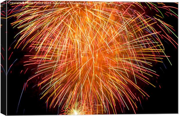  Fireworks in the Sky at Night Canvas Print by Philip Pound