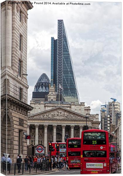  Rush hour in the City of London Canvas Print by Philip Pound