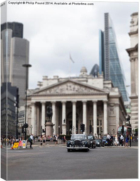  Rolls Royce in the City of London Canvas Print by Philip Pound
