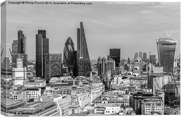  London Skyscrapers Canvas Print by Philip Pound