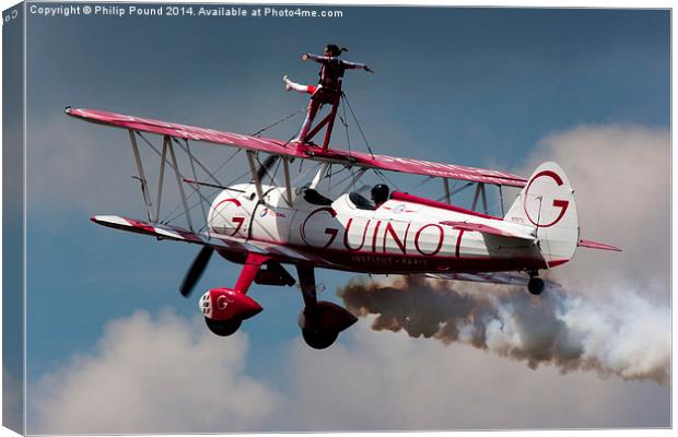  Acrobatic Display Airplane Canvas Print by Philip Pound
