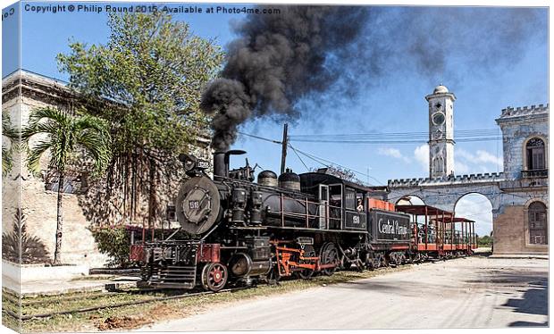  Steam Engine in Cuba Canvas Print by Philip Pound