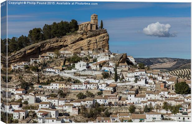  Spanish Mountain Village Canvas Print by Philip Pound