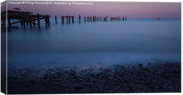  Swanage at sunset Canvas Print by Philip Pound